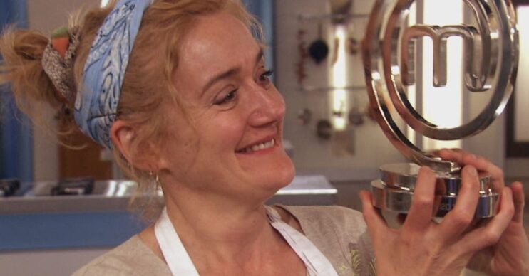 Sophie Thompson with her Celebrity MasterChef in 2014
