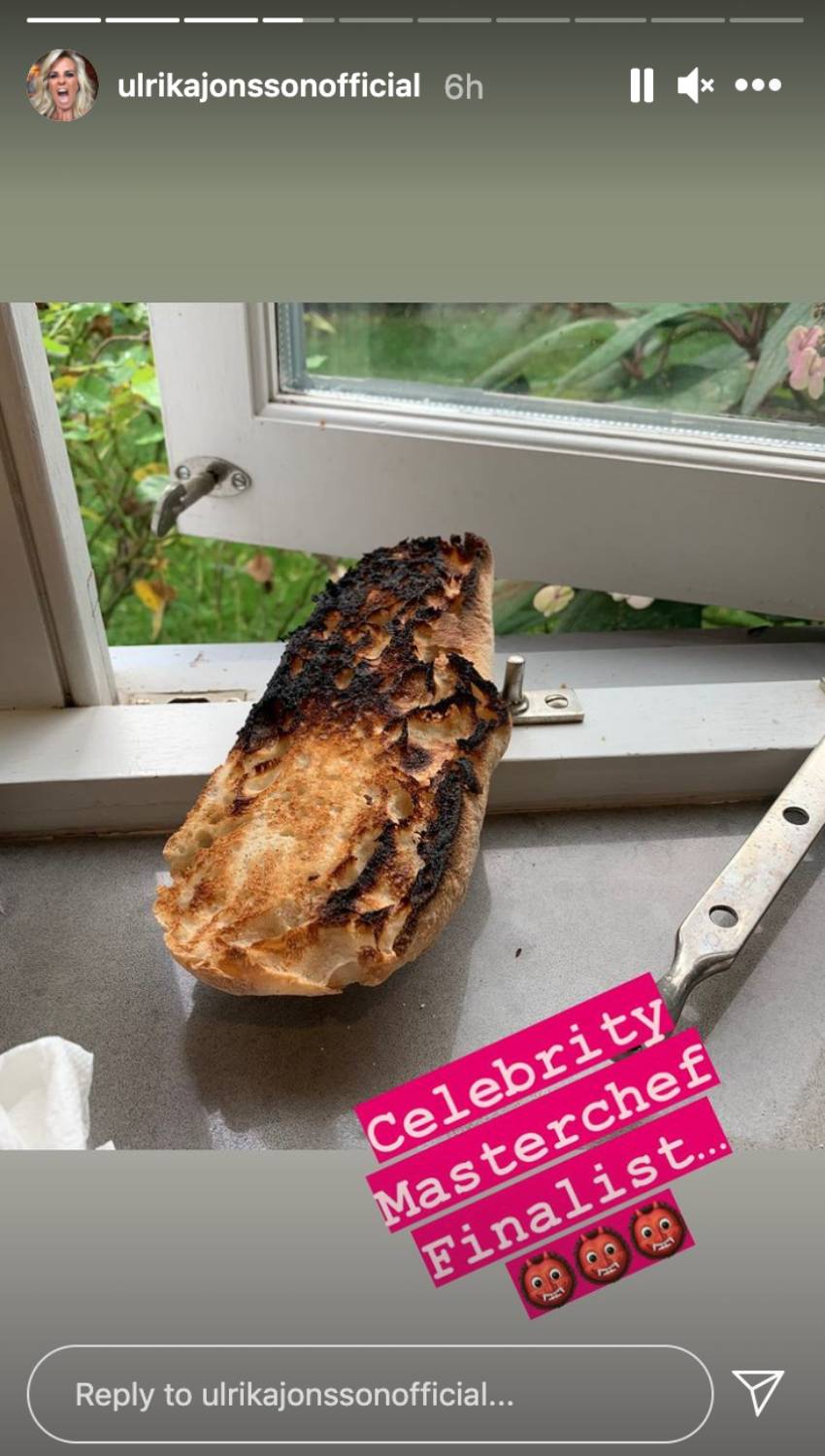 Ulrika Jonsson burned her toast!