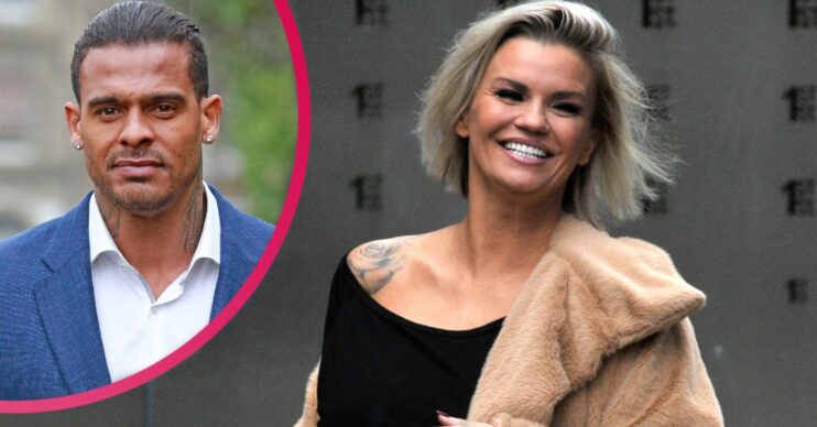Kerry Katona and inset of George Kay