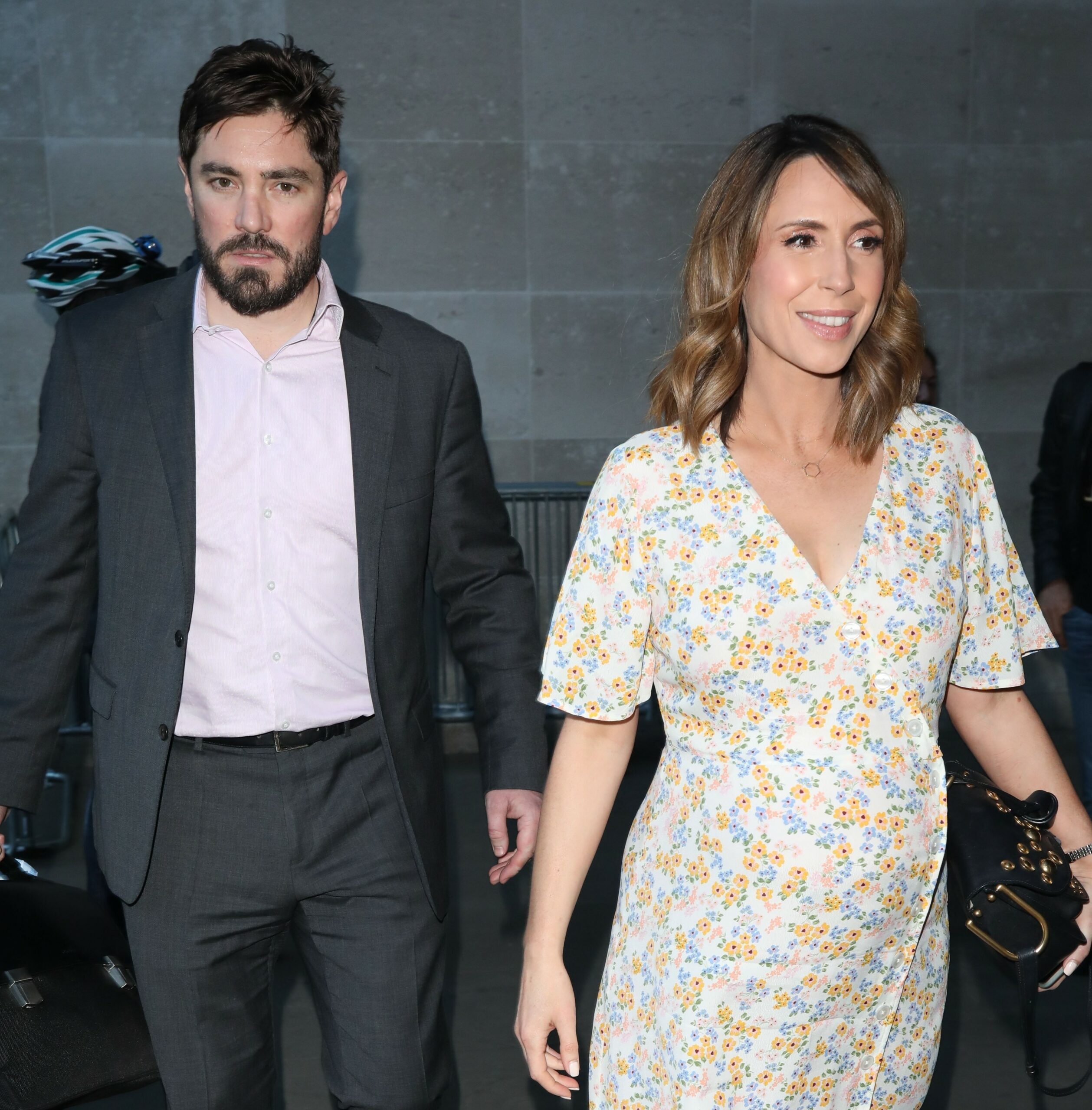 The One Show host Alex Jones pictured with her husband Charlie Thomson