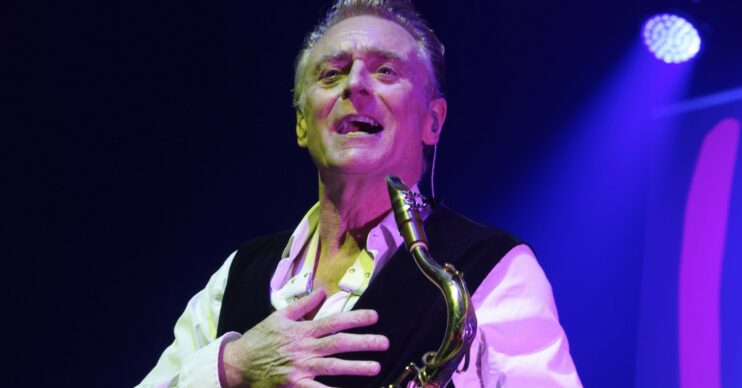 UB40 star Brian Travers during a concert