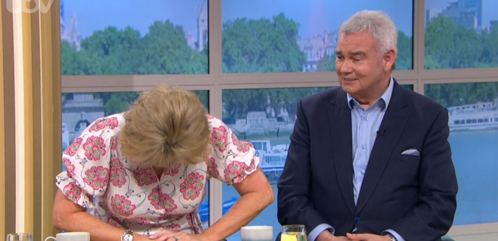 Ruth Langsford giggles on This Morning alongside Eamonn Holmes
