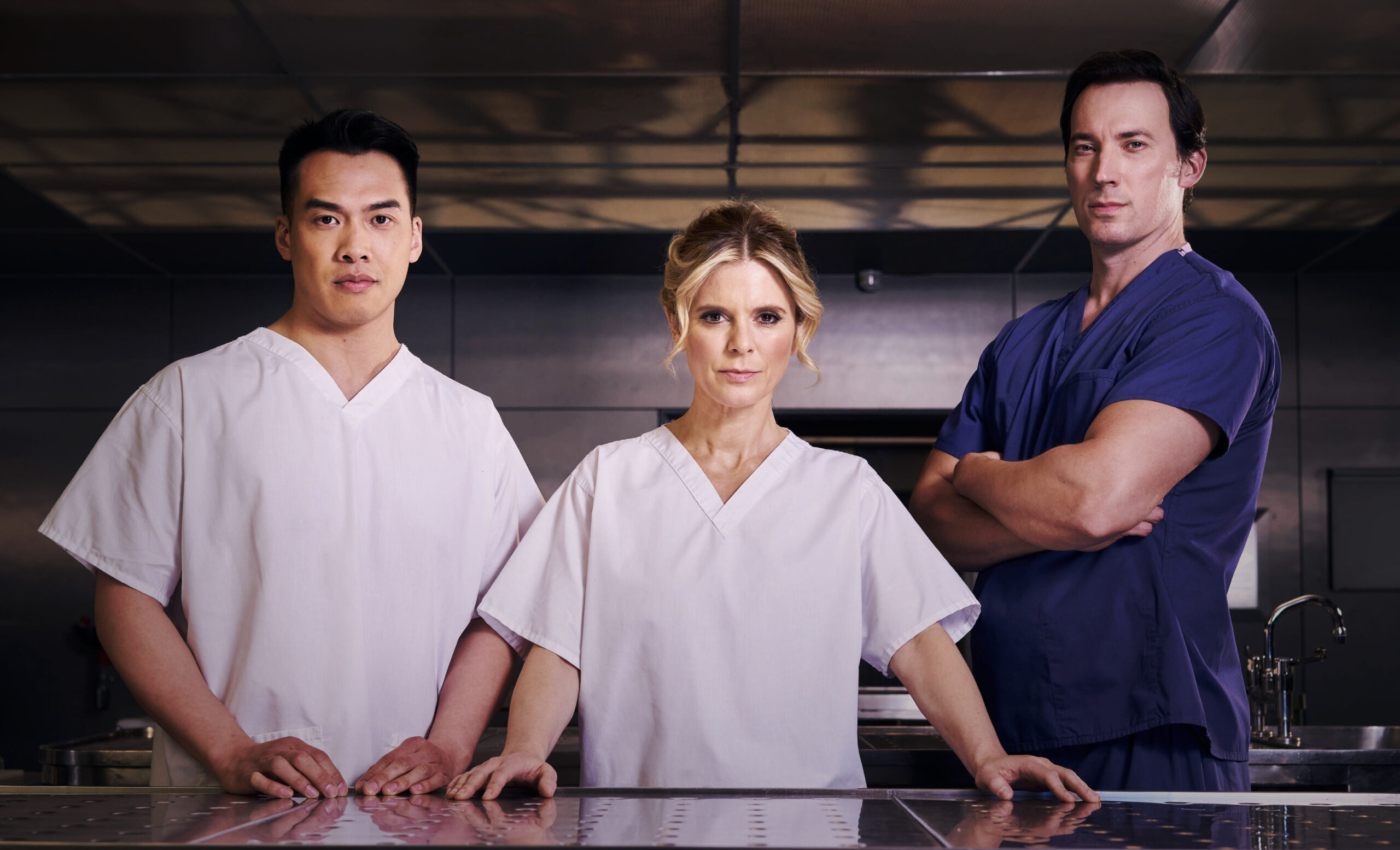 Jason Wong, Emilia Fox and David Graves
