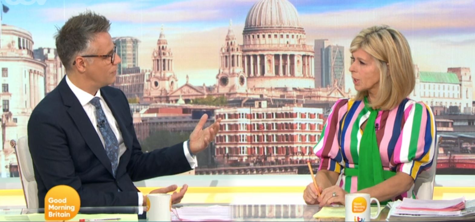 Richard Bacon talks with Kate Garraway on Good morning Britain