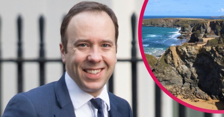 Matt Hancock spotted on holiday in Cornwall