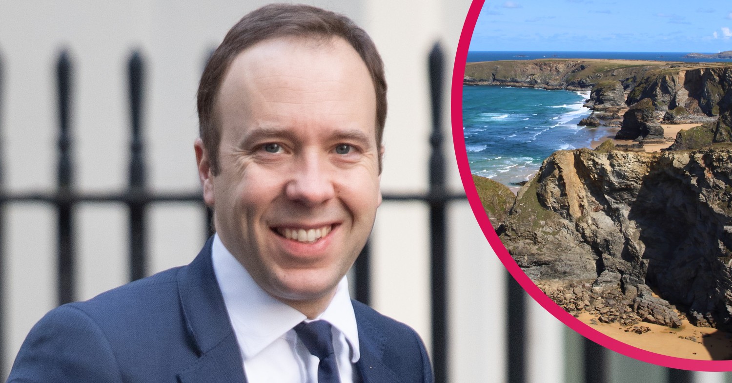 Matt Hancock spotted on holiday in Cornwall