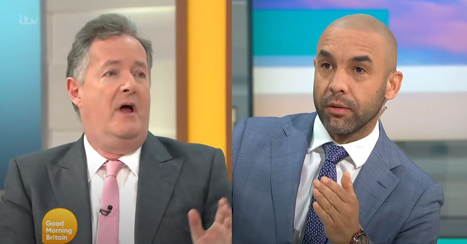 Piers Morgan on GMB with Alex Beresford