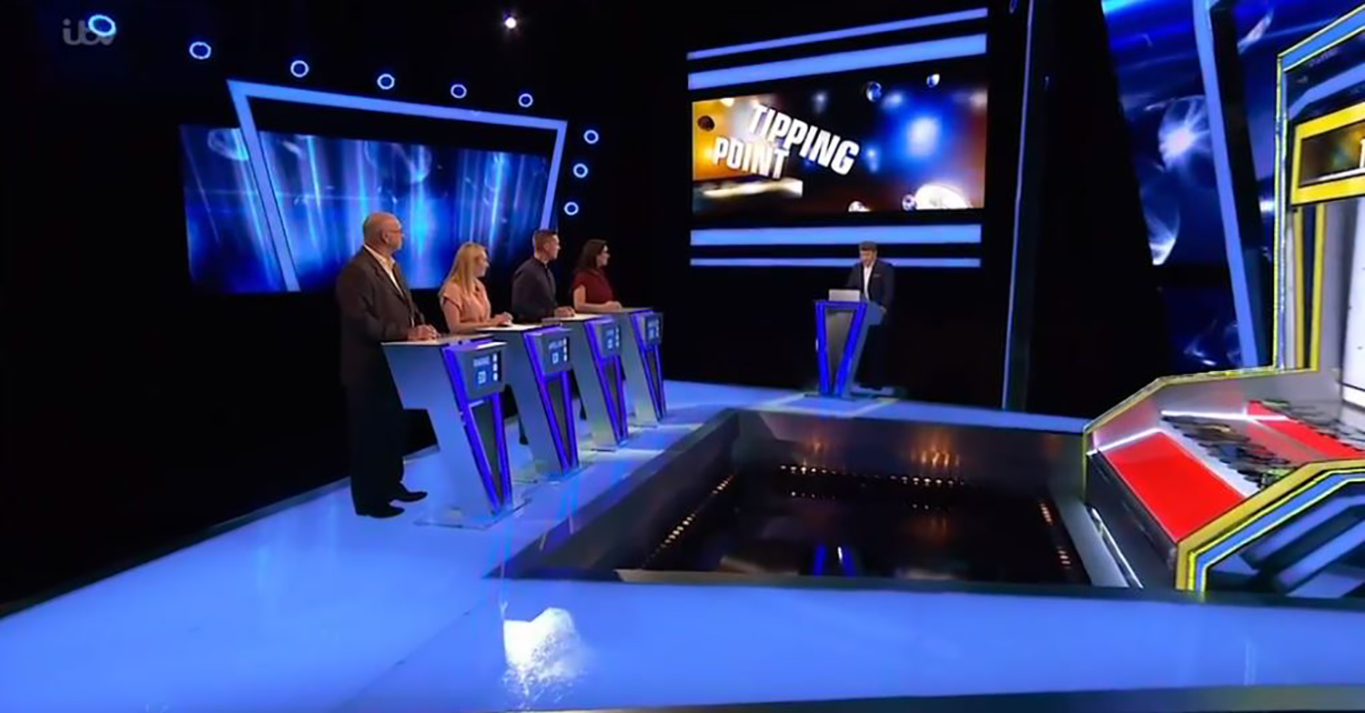 Tipping Point host Ben Shephard alongside the contestants