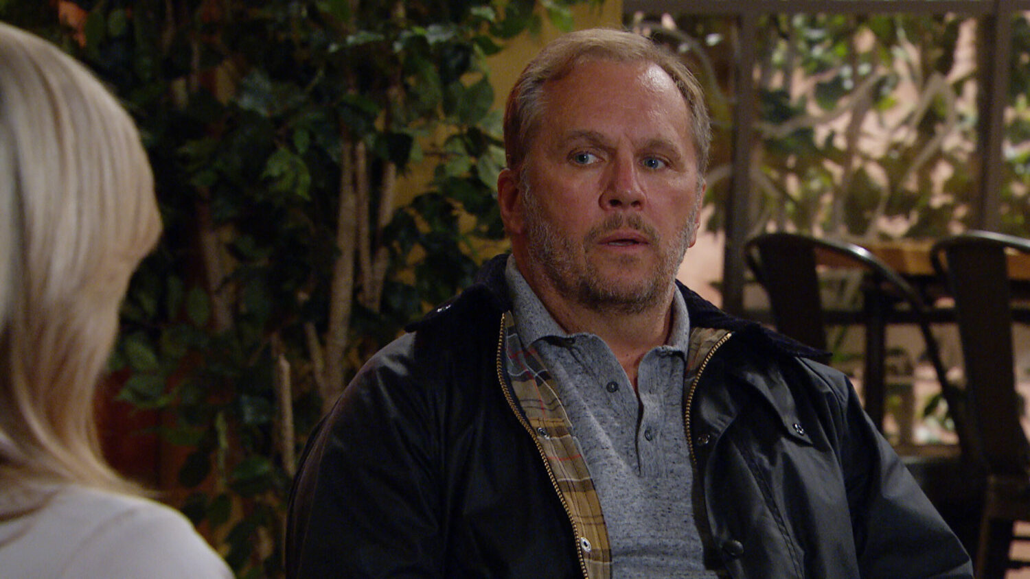 Will looks worried as he gets news from Kim in Emmerdale 