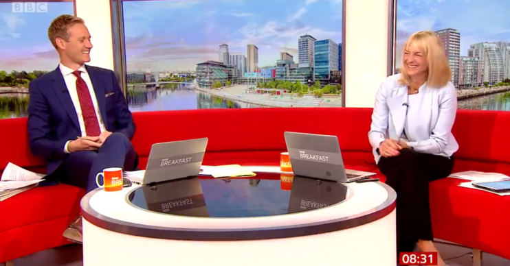 Dan Walker and Louise Minchin host BBC Breakfast today
