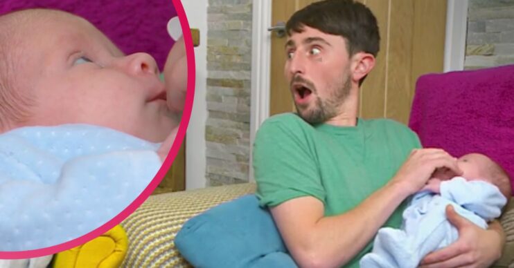 Pete Sandiford introduced his baby son to Gogglebox viewers