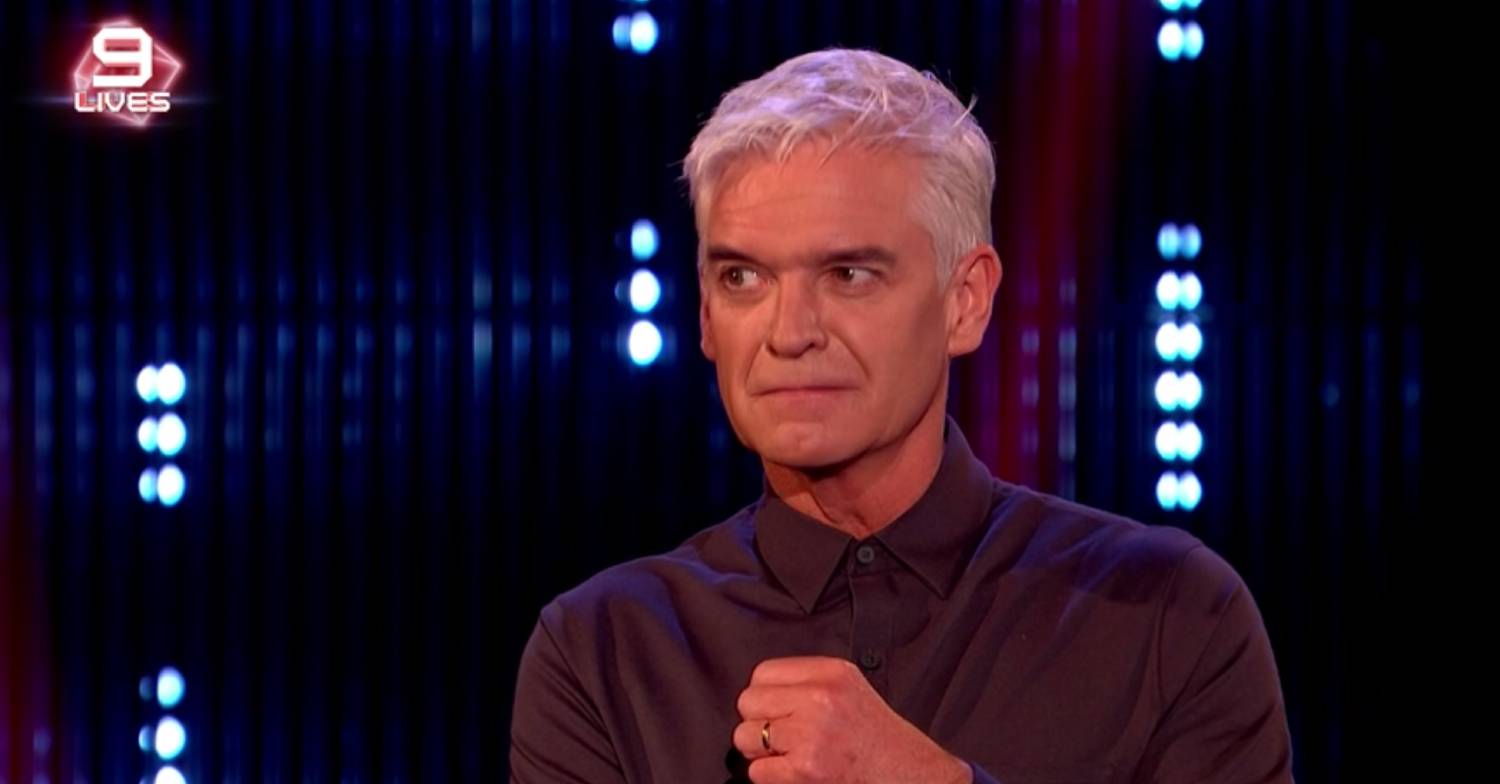 Phillip Schofield shoots a fierce look on The Cube