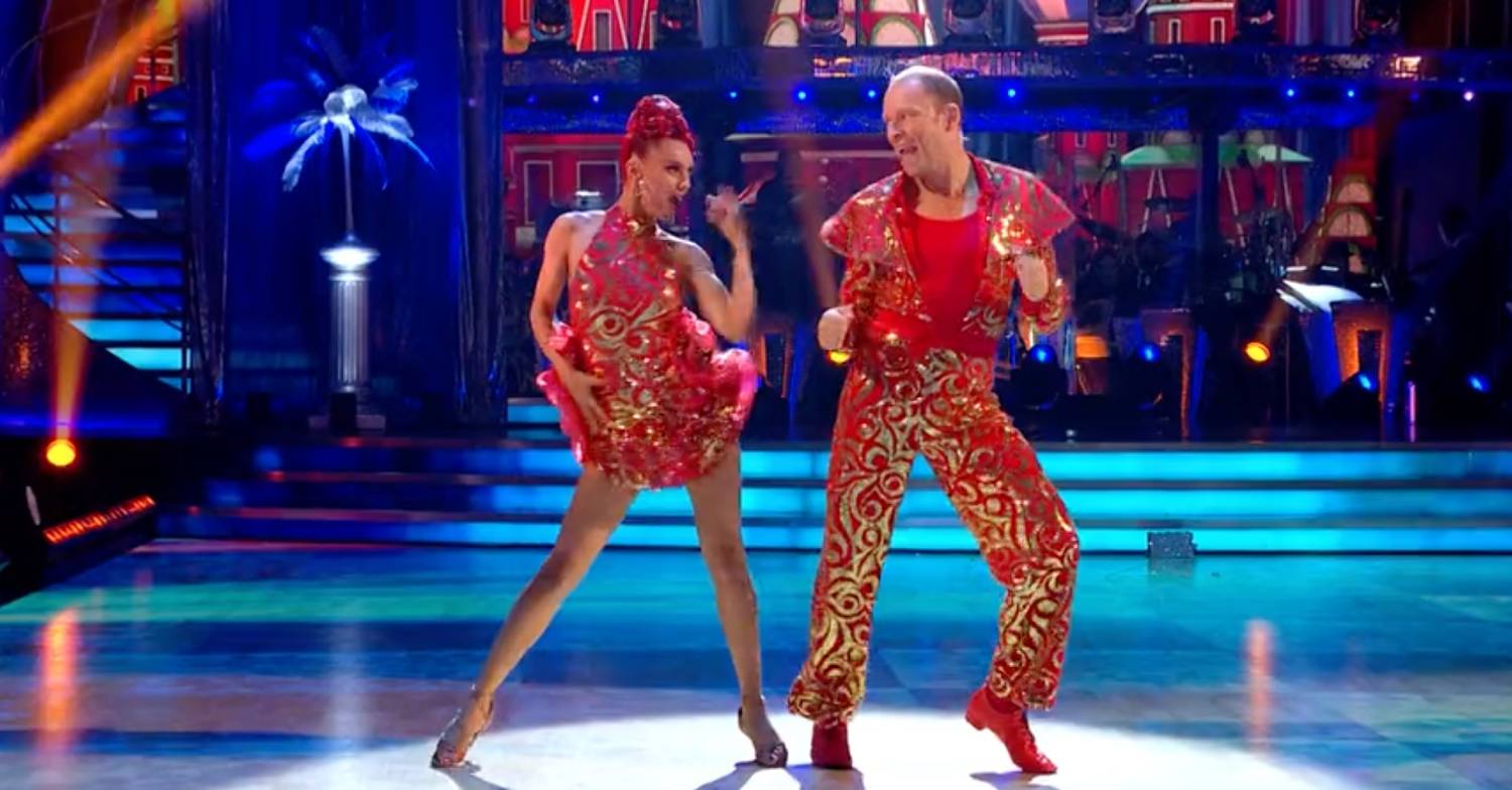 Robert Webb kept the wild facial expressions going