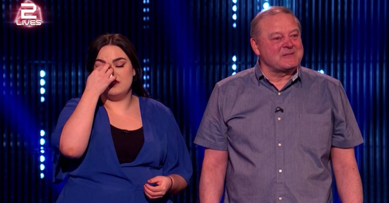 The Cube players Chloe and Rob are overjoyed