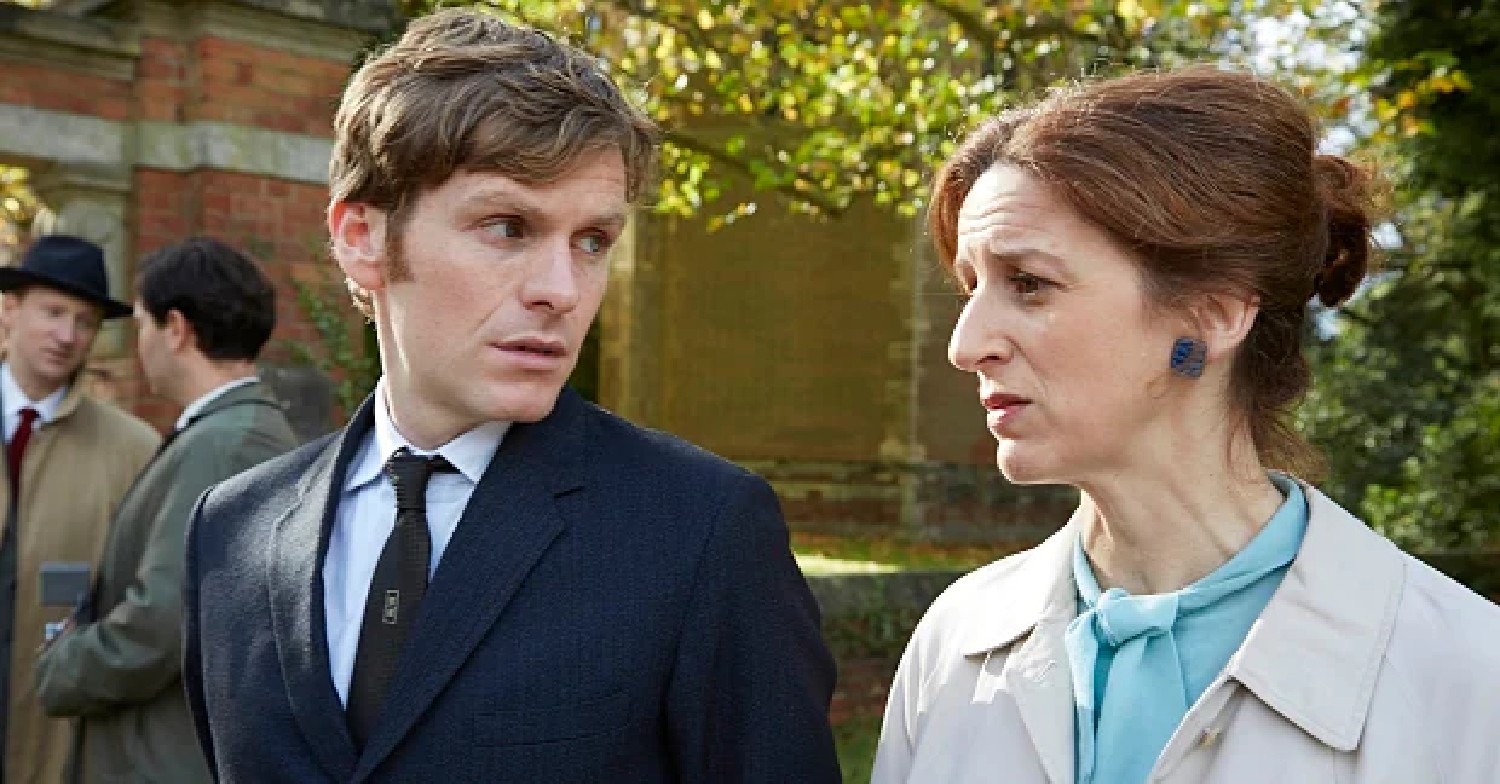 Abigail Thaw with Shaun Evans in Endeavour