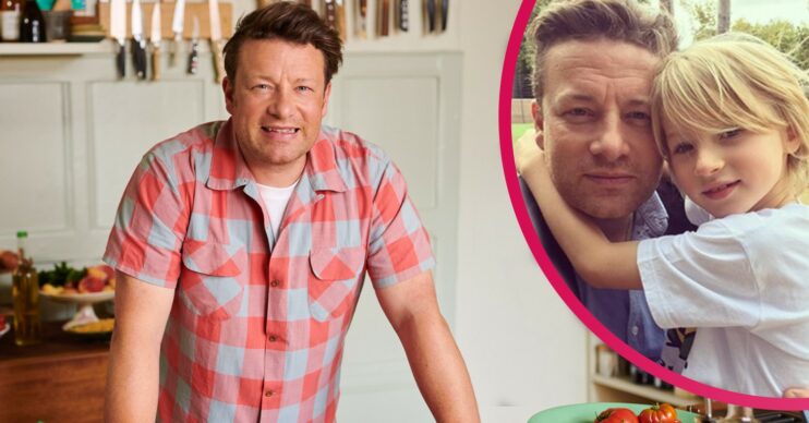 Jamie Oliver with son Bear