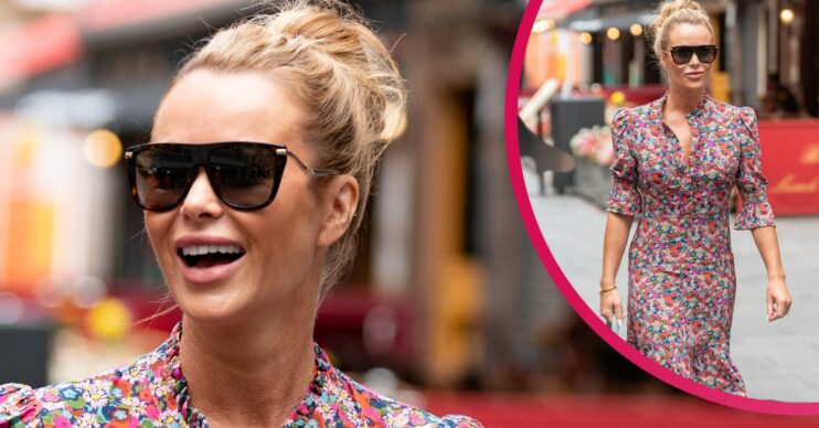 Amanda Holden shows off floral dress outside Heart studios
