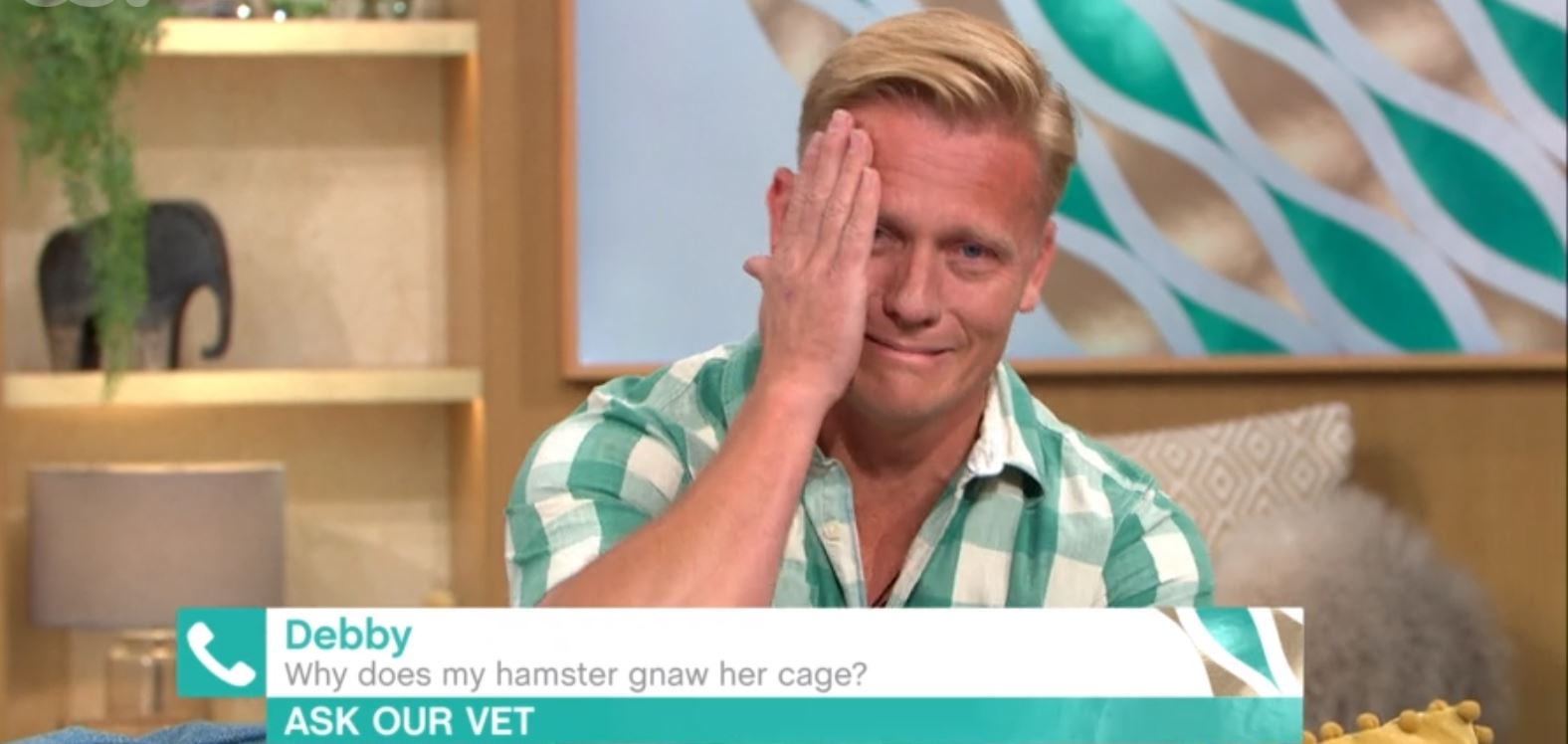 This Morning vet Dr Scott Miller laughing on the show