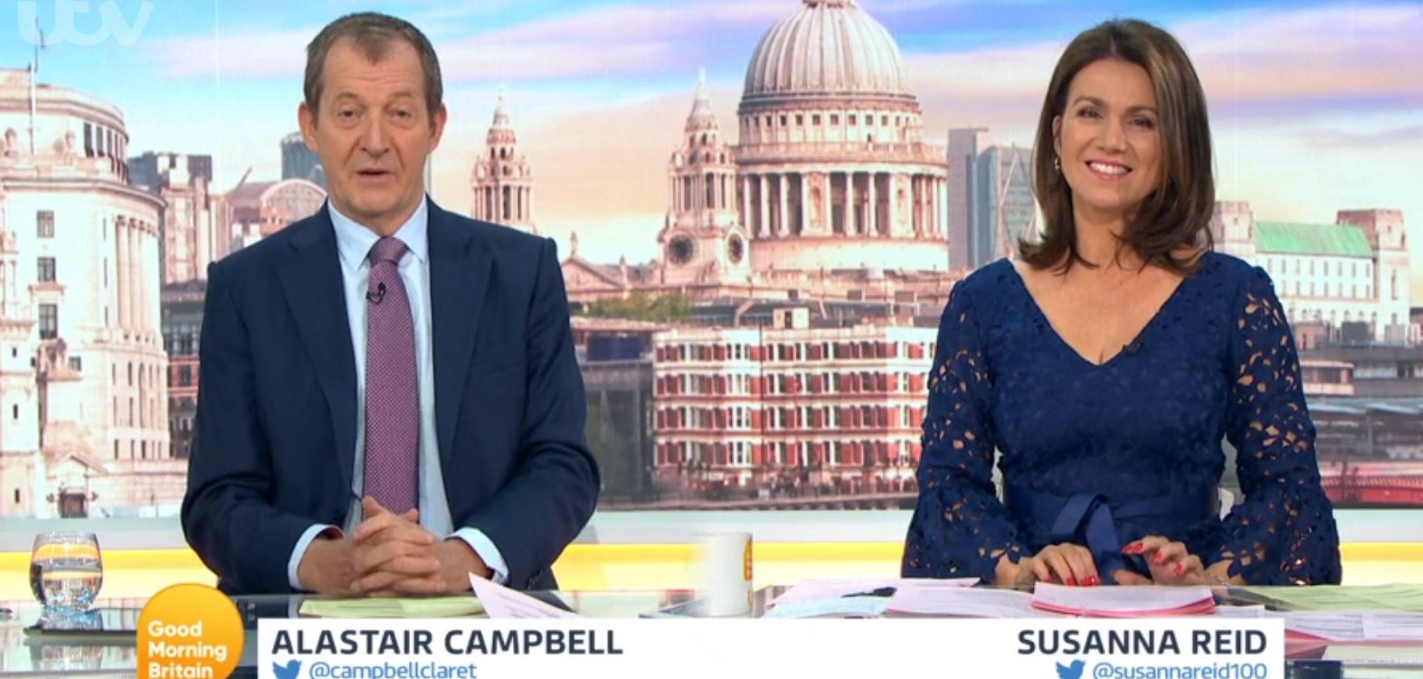 Alastair Campbell hosts GMB alongside Susanna Reid