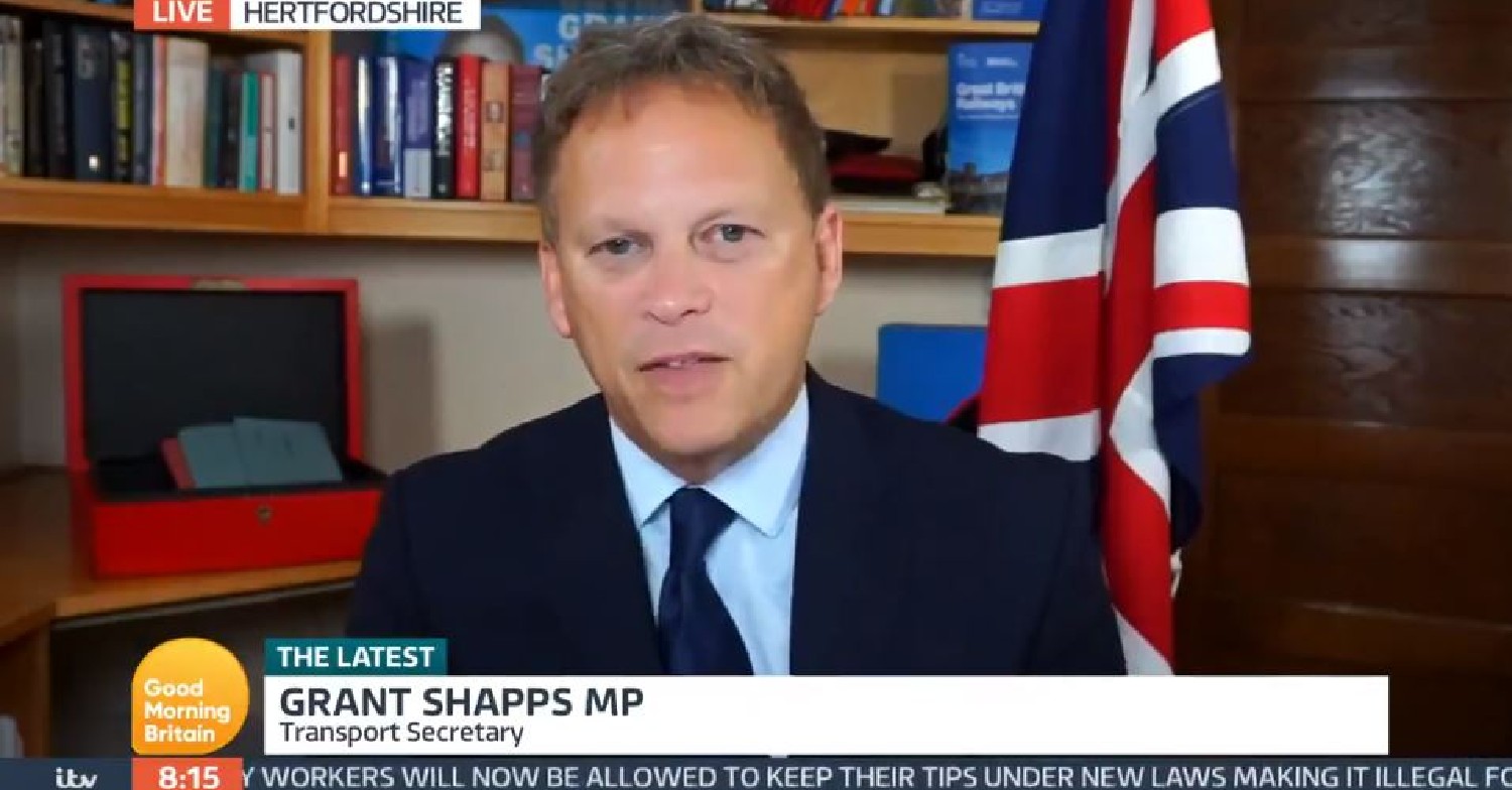 Kate Garraway and Ben Shephard interview Grant Shapps on GMB