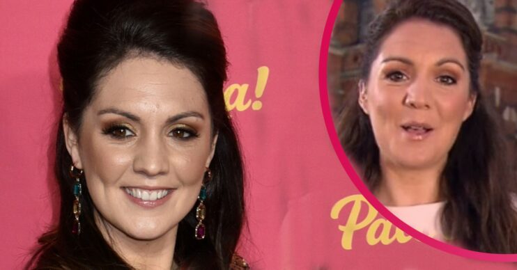 Laura Tobin smiles on red carpet and on GMB