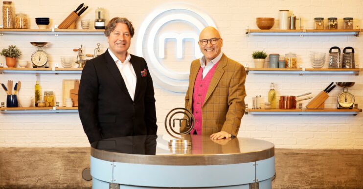MasterChef judges Gregg Wallace and John Torode in the iconic studio