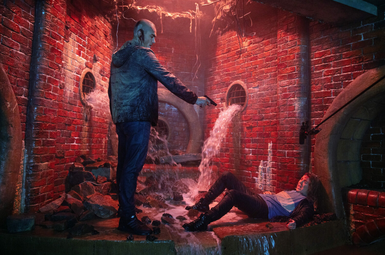 Abi finds herself trapped in the sewer with Corey Coronation Street