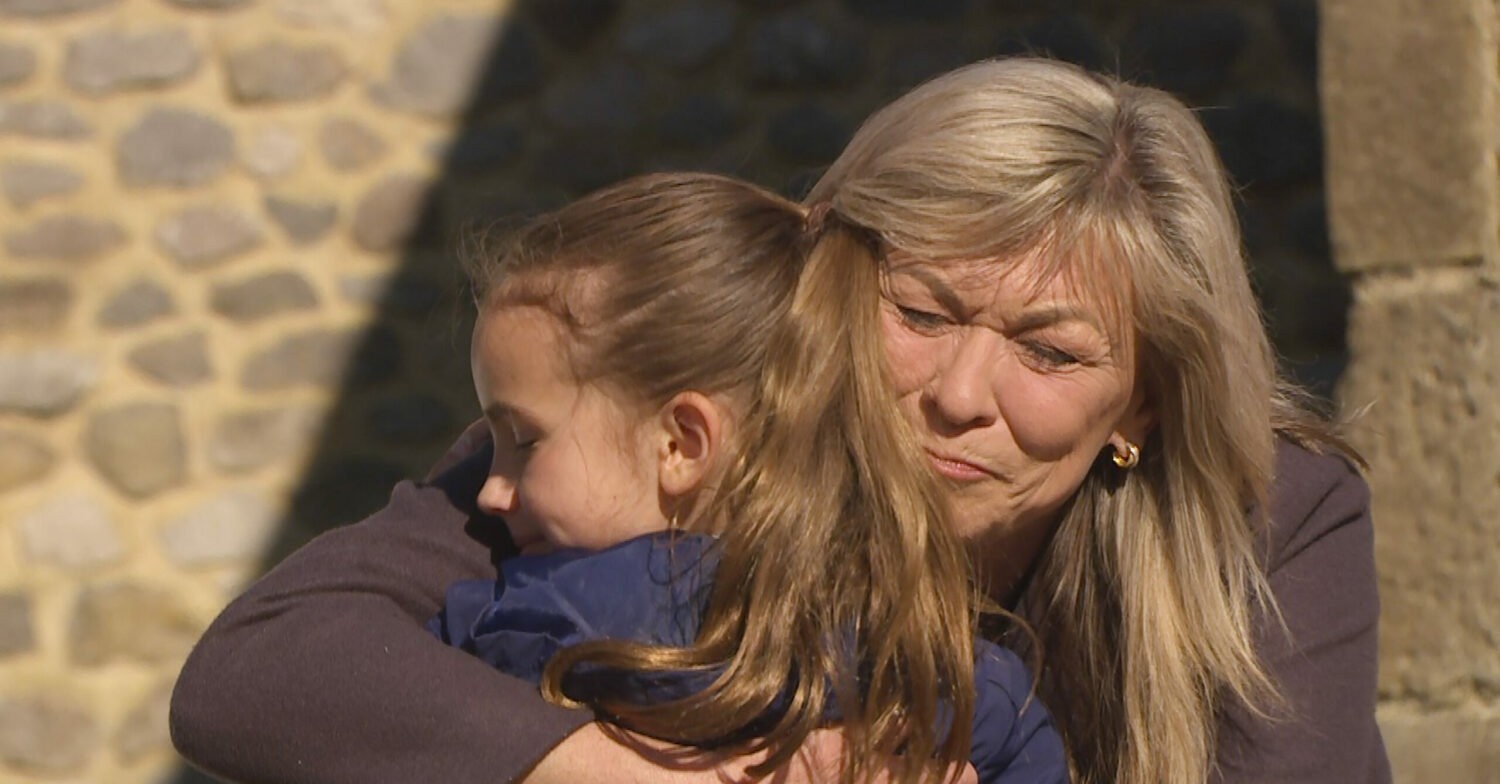 Kim and Millie say goodbye