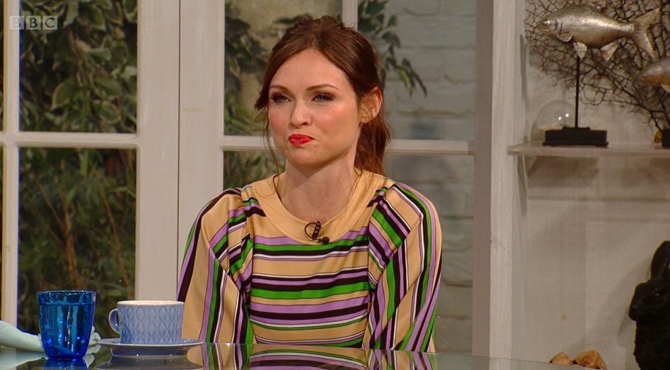 Sophie Ellis-Bextor looks pensive on Saturday Kitchen