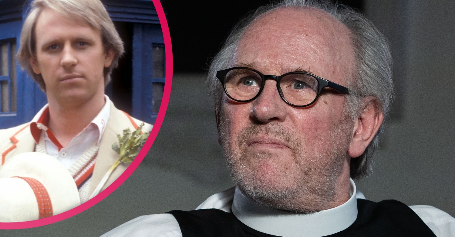 Peter Davison as Vicar in The Larkins