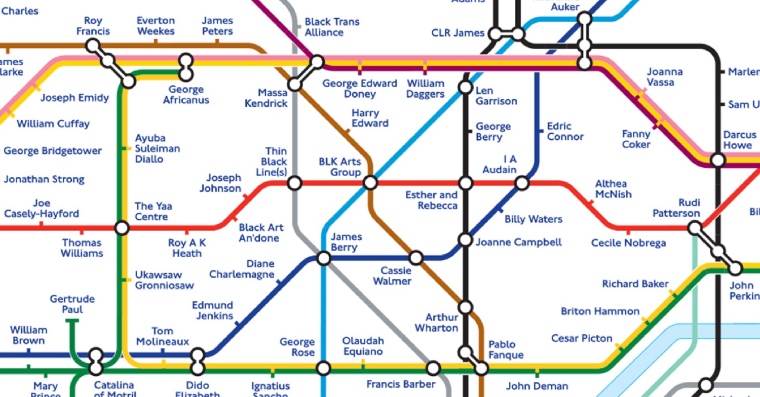 The London Tube map has been rebranded for Black History Month