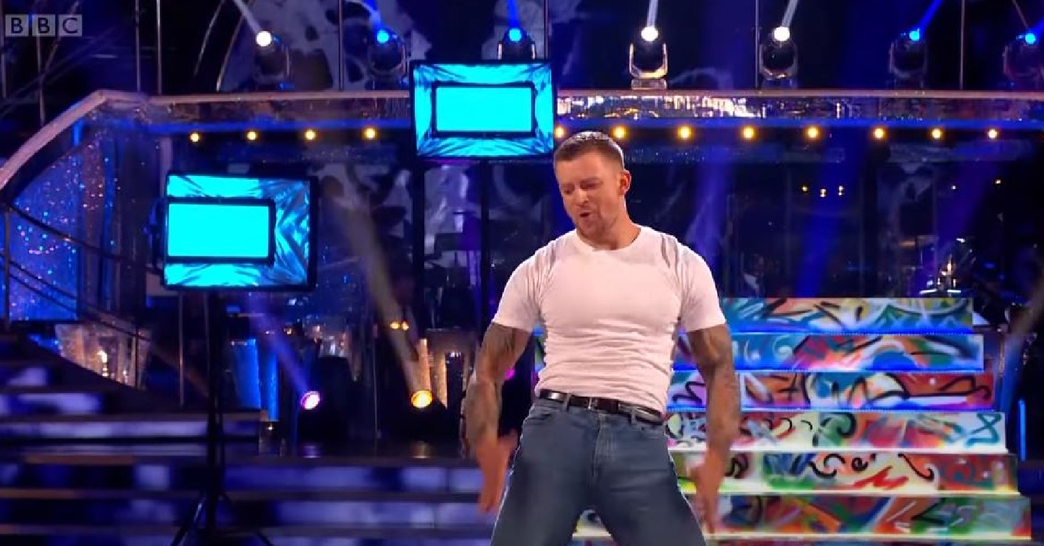 Adam Peaty performing on Strictly Come Dancing