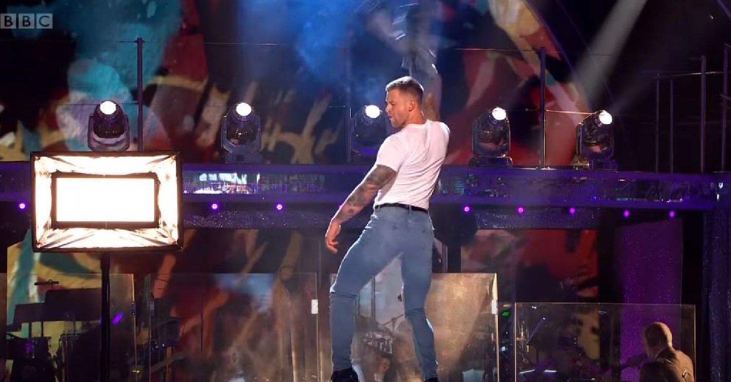 Adam Peaty performing on Strictly Come Dancing