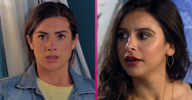 emmerdale meena jutla threatens victoria sugden comp