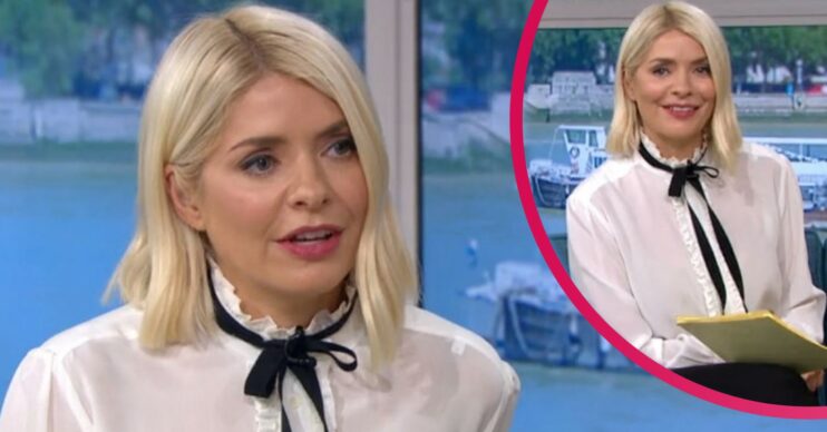 Holly Willoughby stuns in white blouse today on This Morning