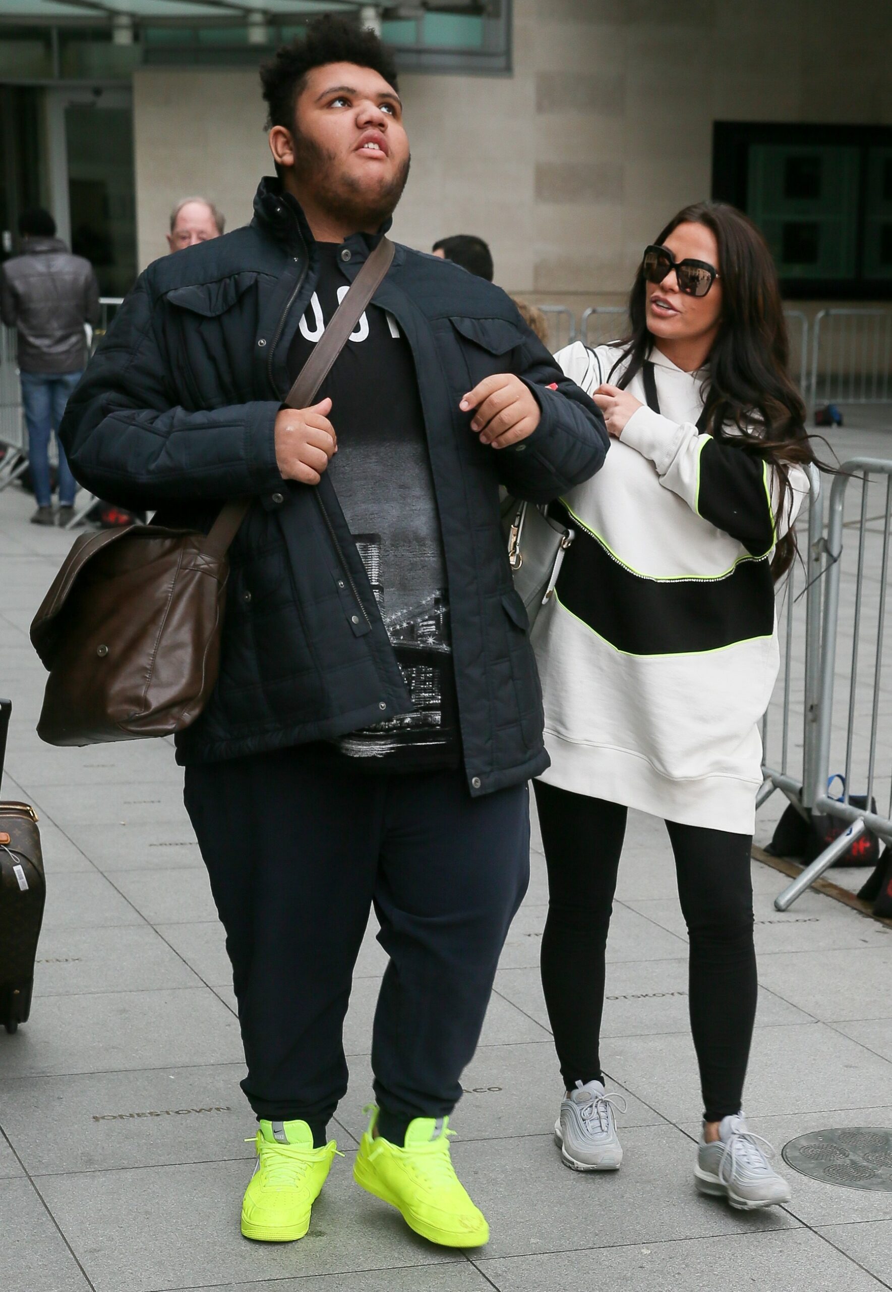 Katie Price and son Harvey Price out and about