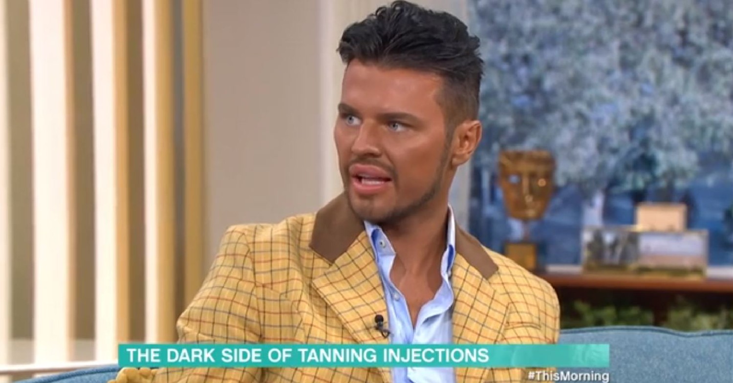A man addicted to tanning appears on This Morning today