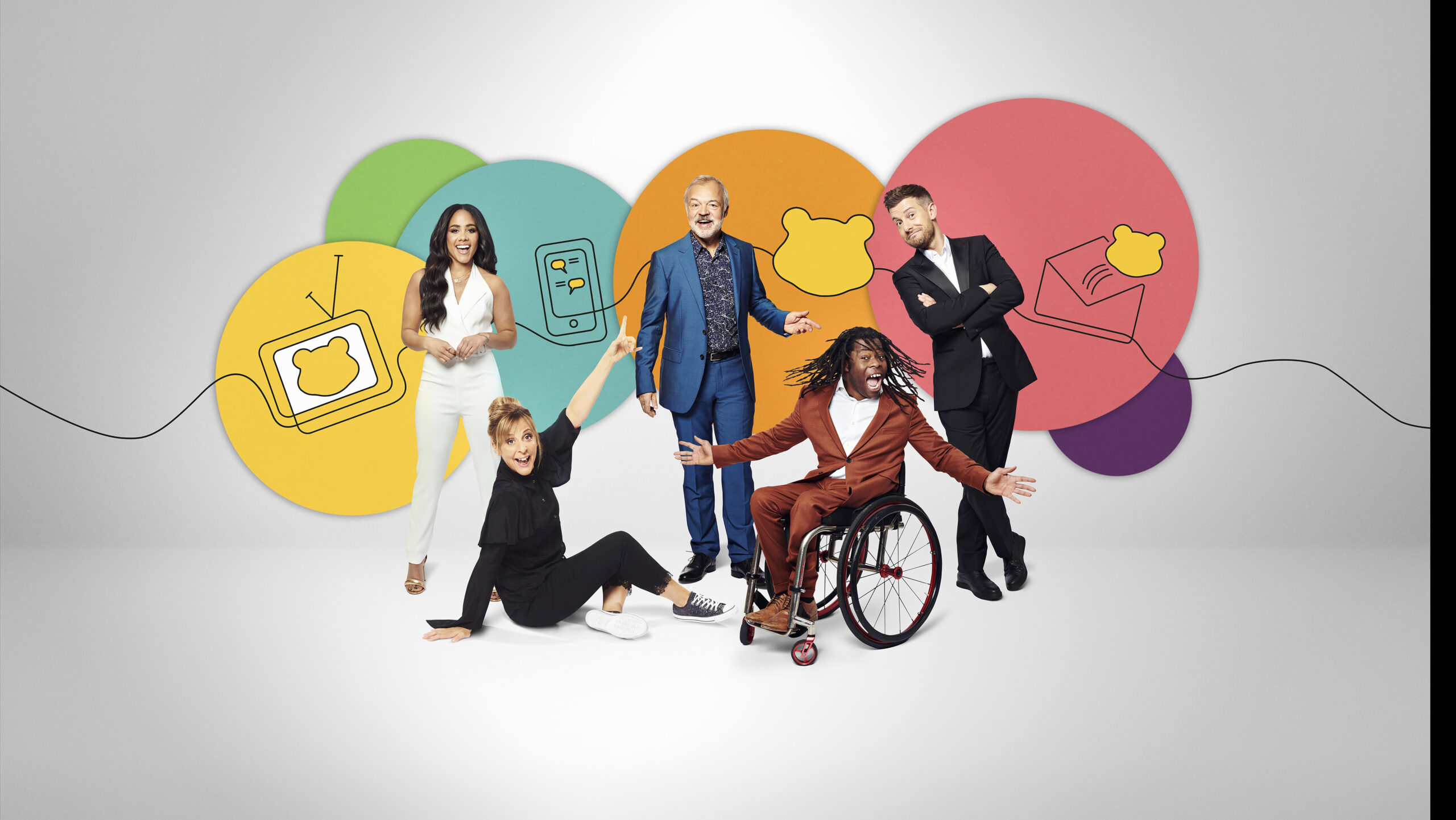Children In Need Alex Scott Mel Geidroyc Graham Norton Ade Adepitan Chris Ramsey