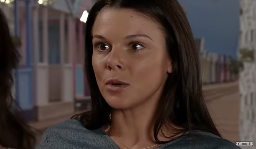 Coronation Street Kate Connor looks surprised