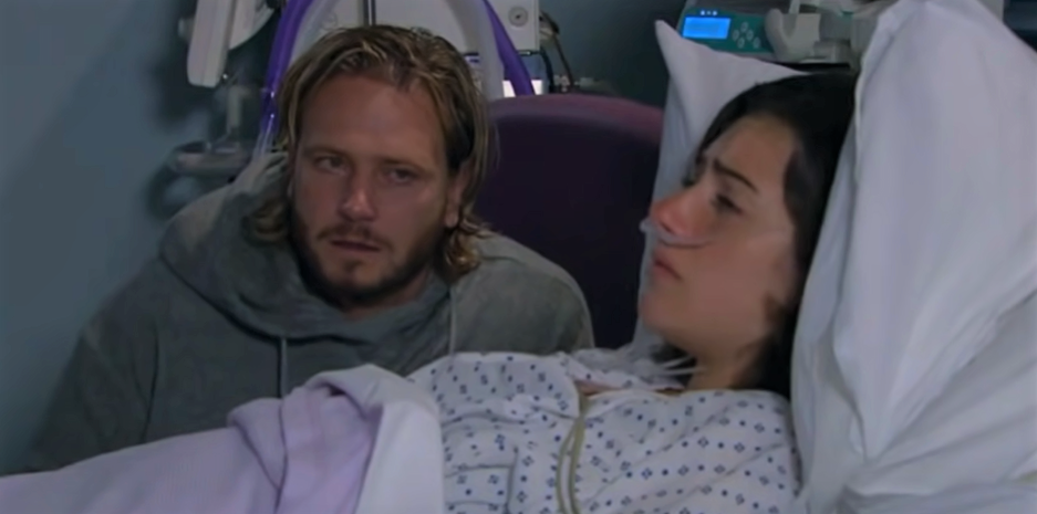 Emmerdale David worries by Victoria's bedside