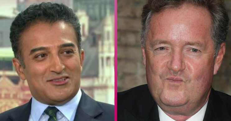 Adil Ray and PIers Morgan