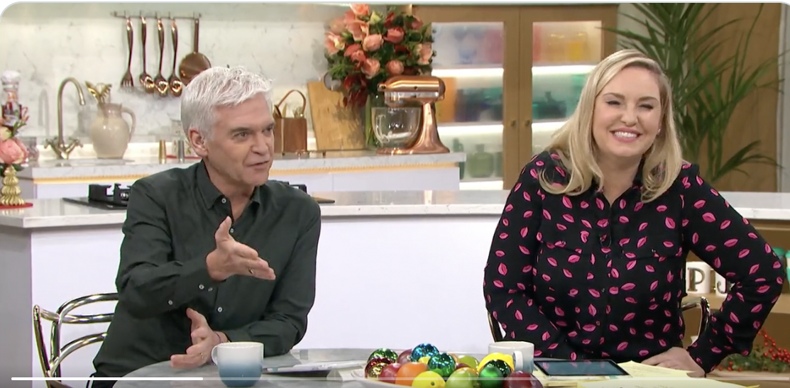 Phillip Schofield and Josie Gibson laugh at Gino D'Acampo after sausage innuendo