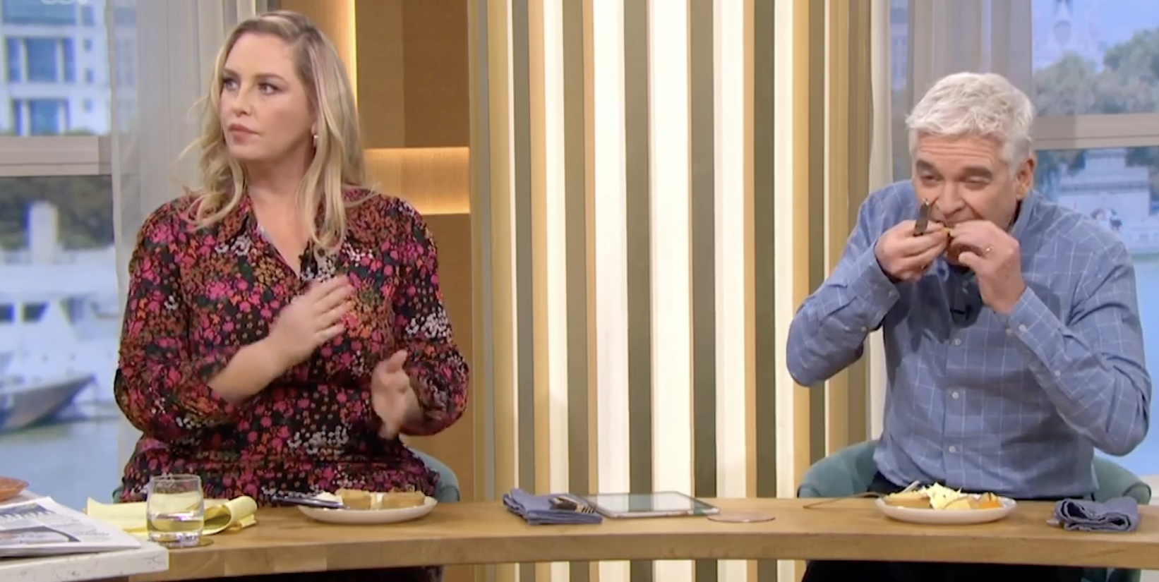 Phill and Josie on This Morning tasting recipe