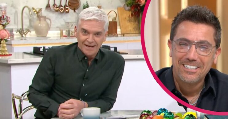 Phillip Schofield and Gino D'Acampo after sausage innuendo