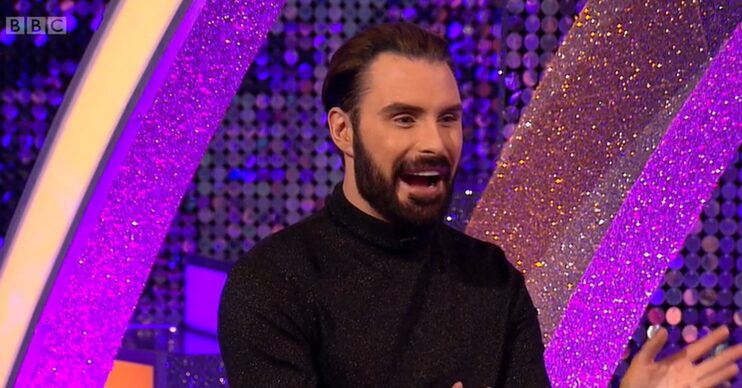 Rylan Clark in a black jumper on It Takes Two as he sports reddish hair
