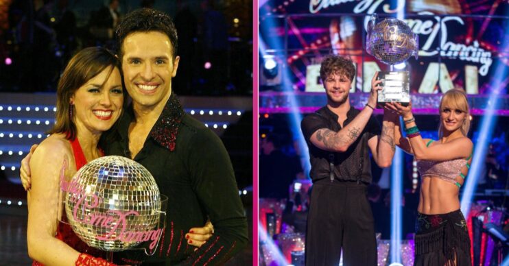 Who are all the Strictly Come Dancing celebrity winners and their professional partners?