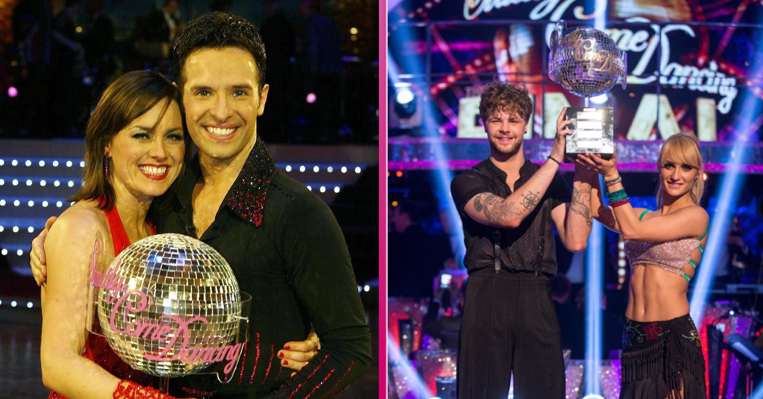 Who are all the Strictly Come Dancing celebrity winners and their professional partners?