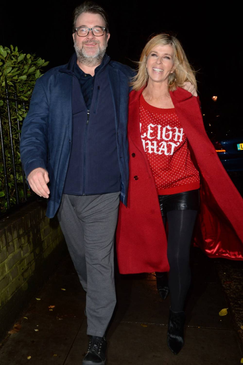 Derek and Kate pictured together before his illness, on their way to a party thrown by Piers