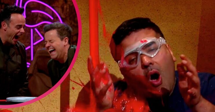 I'm A Celebrity: Ant and Dec in hysterics as Matty Lee and Naughty Boy get slimed in Gross Vegas Grot Machine trial