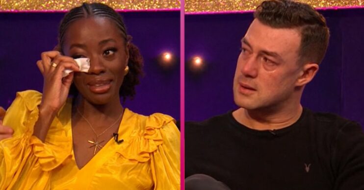 Strictly stars AJ Odudu and Kai Widdrington cry on It Takes Two